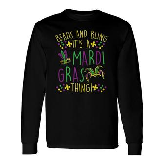 Beads Bling Mardi Gras Thing Carnival Party Tank Top Long Sleeve T-Shirt T-Shirt | Mazezy