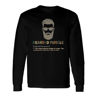 Bearded Funcle Uncle Long Sleeve T-Shirt T-Shirt | Mazezy