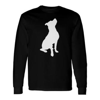 Beautiful White Pitbull For Pittie Moms Dads Dog Lovers Long Sleeve T-Shirt T-Shirt | Mazezy