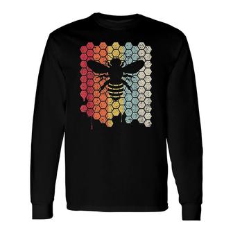 Bee Retro Style Beekeeper Long Sleeve T-Shirt T-Shirt | Mazezy