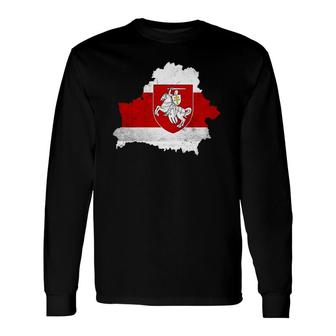 Belarus White Red Pagonya Flag Support Belarus Protesters Long Sleeve T-Shirt T-Shirt | Mazezy