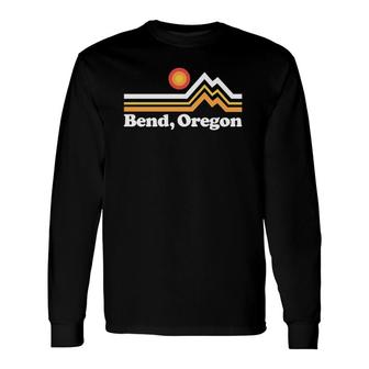 Bend Oregon Retro Vintage Mountains Long Sleeve T-Shirt T-Shirt | Mazezy