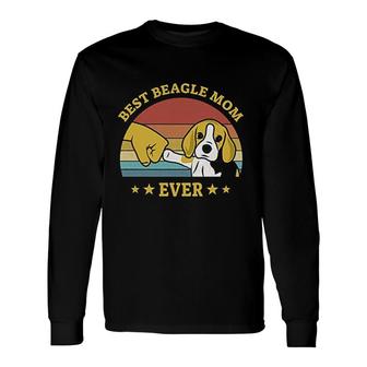 Best Beagle Mom Ever Proud Vintage Beagle Lover Long Sleeve T-Shirt - Thegiftio