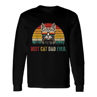 Best Cat Dad Ever Vintage Best Cat Dad Ever Long Sleeve T-Shirt - Thegiftio UK