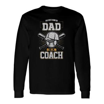 Best Dad Sports Coach Baseball Softball Tee Ball Father Long Sleeve T-Shirt T-Shirt | Mazezy