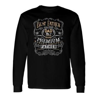 Best Father Dad World's Greatest No 1 Father's Day Long Sleeve T-Shirt T-Shirt | Mazezy