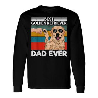 Best Golden Retriever Dad Ever Dog Dad Fist Bump Long Sleeve T-Shirt T-Shirt | Mazezy
