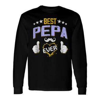 Best Pepa Ever Personalized Grandpa Long Sleeve T-Shirt T-Shirt | Mazezy