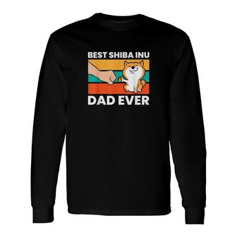 Best Shiba Inu Dad Ever Shiba Inu Owner Long Sleeve T-Shirt T-Shirt | Mazezy