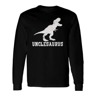 Best Uncle Dinosaur Unclesaurus For Father's Day Long Sleeve T-Shirt T-Shirt | Mazezy