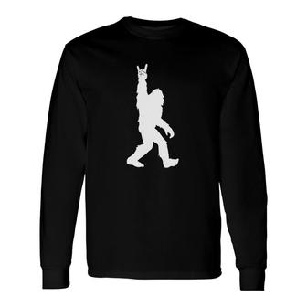 Bigfoot Rock And Roll For Sasquatch Believers Long Sleeve T-Shirt T-Shirt | Mazezy