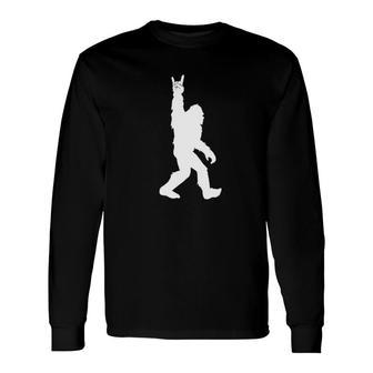 Bigfoot Rock And Roll For Sasquatch Believers Long Sleeve T-Shirt T-Shirt | Mazezy
