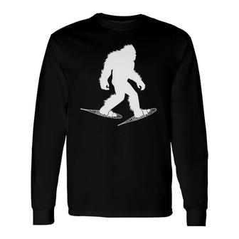 Bigfoot Snowshoe Sasquatch Trekking Long Sleeve T-Shirt T-Shirt | Mazezy