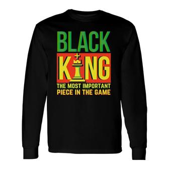 Black Dad Father's Day Juneteenth Black King Most Important Long Sleeve T-Shirt T-Shirt | Mazezy