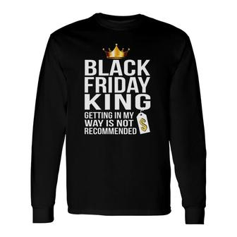 Black Friday King Shopper Gold Crown Long Sleeve T-Shirt T-Shirt | Mazezy