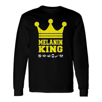 Black Man Pride Melanin King Fathers Day Plus Size Long Sleeve T-Shirt T-Shirt | Mazezy