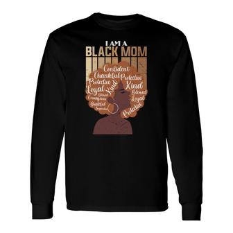 Black Mom Afro Words Art Mother S Day Long Sleeve T-Shirt - Thegiftio UK