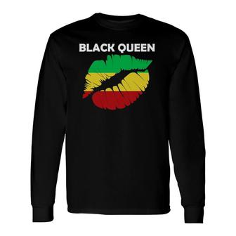 Black Queen Most Powerful African American History Pride Long Sleeve T-Shirt T-Shirt | Mazezy