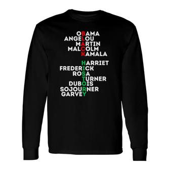 Black History Month African American Love Unity Long Sleeve T-Shirt T-Shirt | Mazezy
