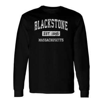 Blackstone Massachusetts Ma Vintage Sports Established Long Sleeve T-Shirt T-Shirt | Mazezy