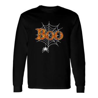 Boo Web Spider Halloween Day Party Trick Or Treat Long Sleeve T-Shirt T-Shirt | Mazezy