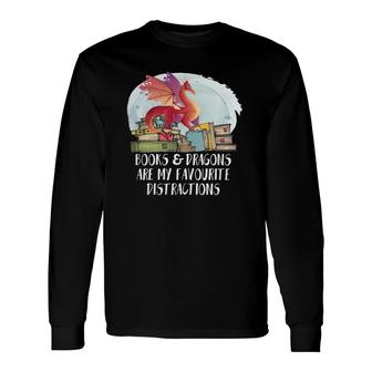 Book Reader Book Dragon Guarding Some Books 135 Reading Library Long Sleeve T-Shirt | Mazezy