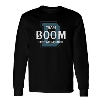 Boom Shirts Team Boom Lifetime Member Name Shirts Long Sleeve T-Shirt - Thegiftio UK