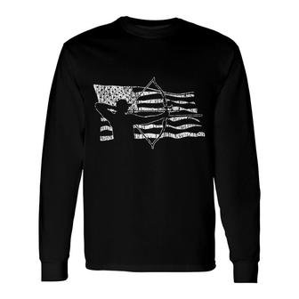 Bow Hunting American Flag Long Sleeve T-Shirt T-Shirt | Mazezy
