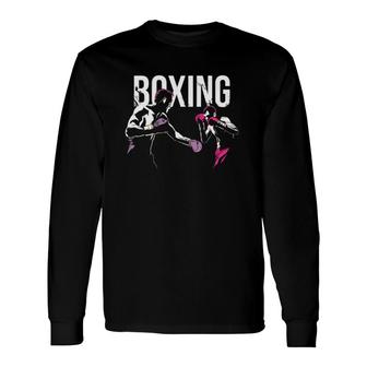 Boxing Grunge Fighters Sport Lover Long Sleeve T-Shirt T-Shirt | Mazezy