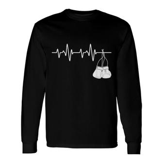 Boxing Heartbeat Boxing Boxer Kickboxing Fan Long Sleeve T-Shirt T-Shirt | Mazezy