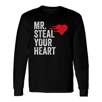 Boys Valentine Mr Steal Your Heart For Boys Toddlers Long Sleeve T-Shirt - Thegiftio UK