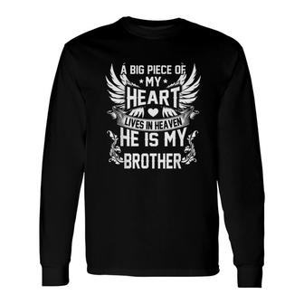 Brother My Angel In Memory Of Brother In Heaven Long Sleeve T-Shirt - Thegiftio UK