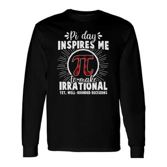 Buffalo Plaid Pi Symbol Pi Day Inspires Me 314 Math Lover Long Sleeve T-Shirt T-Shirt | Mazezy