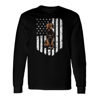 Bw American Flag Wirehaired Pointing Griffon 4Th Of July Usa Long Sleeve T-Shirt T-Shirt | Mazezy