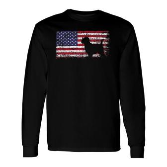 Cairn Terrier American Flag I Love My Cairn Terrier Long Sleeve T-Shirt | Mazezy