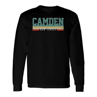 Camden New Jersey Retro Vintage Long Sleeve T-Shirt T-Shirt | Mazezy