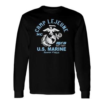 Camp Lejeune US Marine United States Marine Corps Long Sleeve T-Shirt T-Shirt | Mazezy