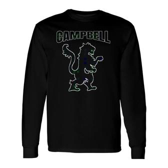 Campbell Clan Kilt Tartan Lion Namesake Scottish Long Sleeve T-Shirt T-Shirt | Mazezy