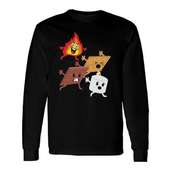Campfire Chasing Smores S'mores Lover Camping Long Sleeve T-Shirt T-Shirt | Mazezy