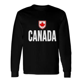 Canada Canadian Flag Long Sleeve T-Shirt | Mazezy