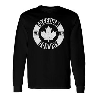 Canada Freedom Convoy 2022 Canadian Maple Leaf Long Sleeve T-Shirt T-Shirt | Mazezy