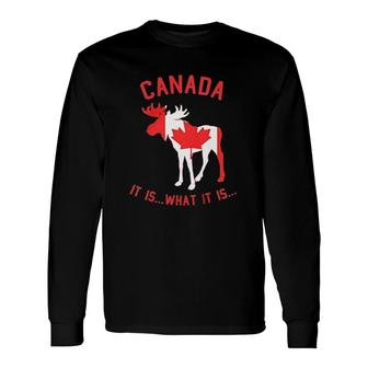 Canadian Moose Long Sleeve T-Shirt | Mazezy