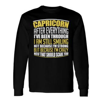 Capricorn Facts Astrology Quotes Zodiac Sign Birthday Long Sleeve T-Shirt T-Shirt | Mazezy