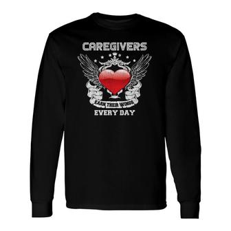 Caregivers Wings Perfect Nurse Aide Appreciation Long Sleeve T-Shirt | Mazezy