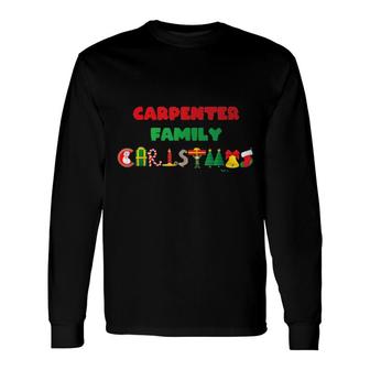 Carpenter Merry Christmas 2021 Word Long Sleeve T-Shirt | Mazezy