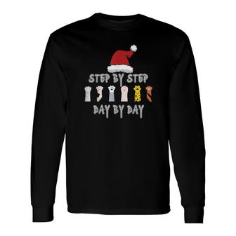 Cat Crab Legs Step By Step Day By Day, Santa Hat Long Sleeve T-Shirt T-Shirt | Mazezy
