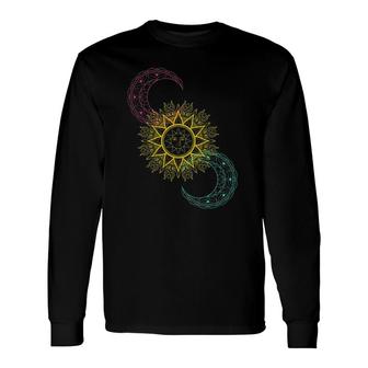 Celestial Bodies Galaxy Sun Moon Stars Outer Space Astronomy Long Sleeve T-Shirt T-Shirt | Mazezy
