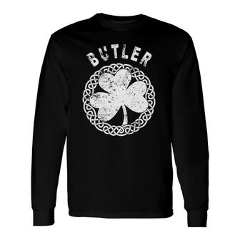 Celtic Theme Butler Irish Name Long Sleeve T-Shirt T-Shirt | Mazezy