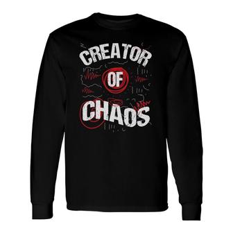 Chaos Coordinator Creator Busy Dad Or Mom Child Creates Long Sleeve T-Shirt T-Shirt | Mazezy