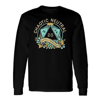 Chaotic Neutral Alignment D20 Tabletop Rpg Gamers Dungeons & Dragons Long Sleeve T-Shirt T-Shirt | Mazezy